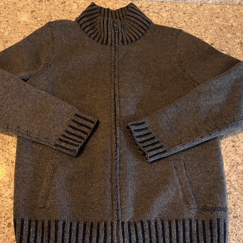 Bonpoint Gray Zip-Up Sweater